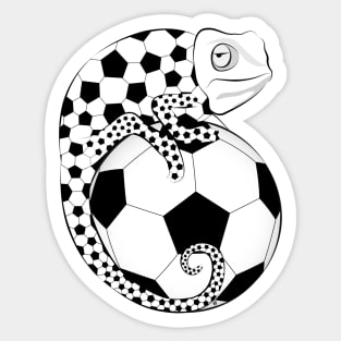 Soccer Chameleon Sticker